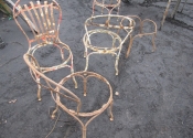 Restoration of antique French metal chairs