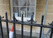 Assembly Rooms, Bath - damaged railings prior to restoration