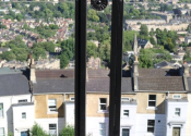 Bespoke balcony balustrade detail in Lansdown, Bath