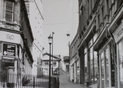 Archive picture clearly showing the sign on the overthrow for the Evans and Owen department store in Bath.