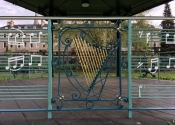 Gerard Loughran's Celtic Harp in situ