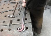 Alan Patterson, making bedside tables at Ironart