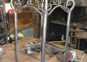 Alan Patterson, making bedside tables at Ironart