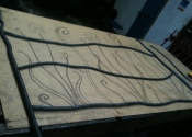 Contemporary forged panel - Ironart of Bath