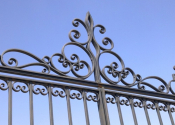 Detail of the entrance gates at Colerne