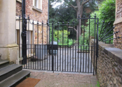 Double side gates at College Fields, Clifton, Bristol
