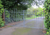 Wrought iron double entrance gates, Southstoke Road, Bath