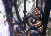 St Mary Tory chapel Gates, Bradford on Avon. Prior to restoration