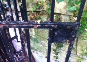 St Mary Tory chapel Gates, Bradford on Avon. Prior to restoration
