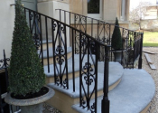 Bespoke curved scrollwork handrails for a period house in Weston, Bath