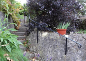 Curved garden handrail by Ironart of Bath