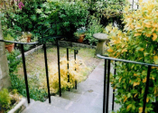 Metal handrails at Widcombe Hill, Bath