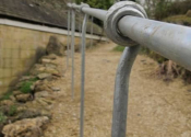 Organic shaped curved handrail at Woods Hill near Bath