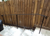 Simple metal handrail on Langdon Road, Bath