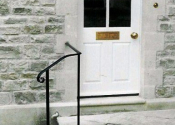 Simple metal handrails by Ironart of Bath