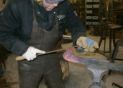 Jason Balchin forging heavy duty spear end strap hinges