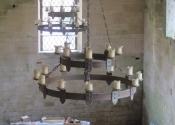 Medieval-style candle chandeliers