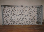 Contemporary wrought iron scrollwork balustrade on Lansdown, Bath
