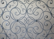 Contemporary wrought iron scrollwork balustrade on Lansdown, Bath