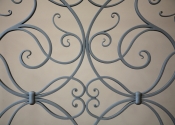 Contemporary wrought iron scrollwork balustrade on Lansdown, Bath