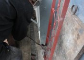 Restoration of an historic iron porch with lead cast detail