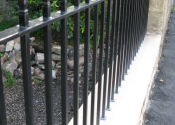 Individually leaded-in railings, by Ironart of Bath