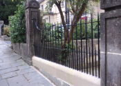 Railings at Woodland Place, Bathwick Hill, Bath