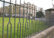 Tuning fork style railings at the Holburne Museum, Bath by Ironart