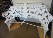 Finished restoration of a Coalbrookdale Fern bench
