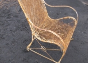 Restoration of antique mesh garden armchairs