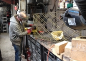 Restoration of historic wrought iron balconettes with lead cast detailing - Ironart of Bath