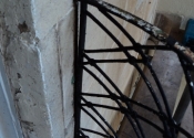 Restoration of historic wrought iron balconettes with lead cast detailing - Ironart of Bath
