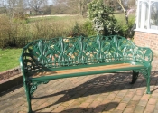 Fully restored Coalbrookdale cast iron bench - Ironart of Bath