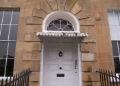 Restoration of three zinc covered door canopies on Georgian Cavendish Crescent in Bath.