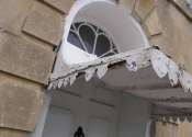 Restoration of three zinc covered door canopies on Georgian Cavendish Crescent in Bath.