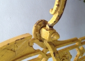 Coalbrookdale cast iron umbrella stand - prior to restoration