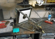 Antique lantern restoration by Ironart of Bath.