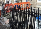 Repairs to cast iron railings, Great Pulteney Street, Bath