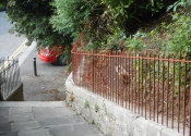 Restoration of heritage ironwork railings to rear of Camden Crescent, Bath