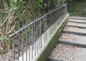 Restoration of heritage ironwork railings to rear of Camden Crescent, Bath