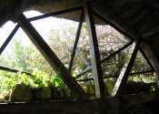 Bespoke glass roof canopy at Hidcote Manor, National Trust