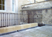 Classical wrought iron balustrading, Bath