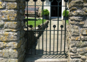 Single gate with flower detail, Laverton