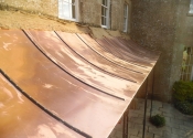 New copper canopy by Ironart of Bath