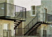External double staircases, Ironart of Bath