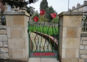 The Anemone Gate in Larkhall, Bath - showing the hand painted finish