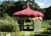Tented dining gazebo at the Yorke Arms, Yorkshire