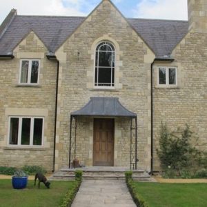 Porch with lead canopy, Bath