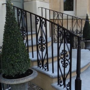Scrollwork handrail in Weston, Bath
