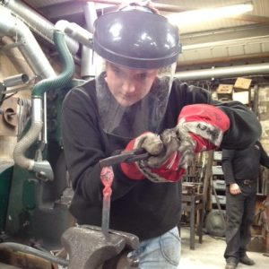 Stacey Hibberd - student blacksmith